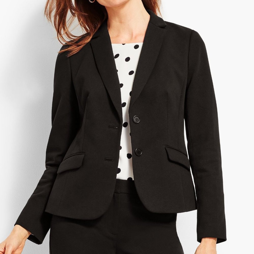 Talbots NWT Black Textured Blazer size 6 - Picture 3 of 11